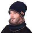 thumbnail image 4 of Winter Baseball Caps for Men Men Warm Beanie Winter Thicken Hat and Scarf Two-Piece Knit Windproof Cap Two-Piece Wolf Baseball Mat Mens Beanie Hats for Winter Hats for Men Baseball Cap, 4 of 6