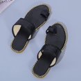 thumbnail image 3 of Women 2025 Casual Adjustable Hook Loop Sandals Summer Open Toe Slides Sandals Flat Sandal, 3 of 5