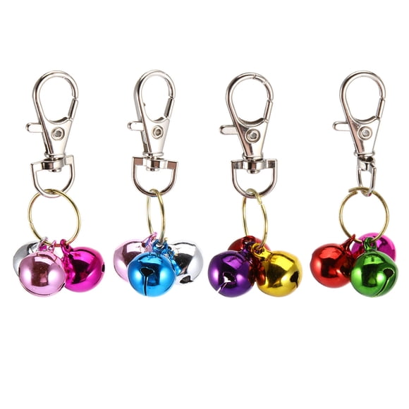 Shisuyan 4pcs Cat Bell Training Charm Pendants Pet Collar Bells Necklace Supplies