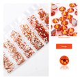thumbnail image 2 of mmirethe Rhinestones Flat-Bottom Multi-faceted Sides DIY Handcraft Excellent Gloss Manicure Crystal Different Styles Mobile Phone Orange, 2 of 6