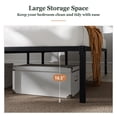 thumbnail image 3 of Amolife Cadre de Lit Plateforme en Métal Robuste Format Simple avec Grand Espace de Rangement sous le Lit de 16,5 Pieds', 3 of 8