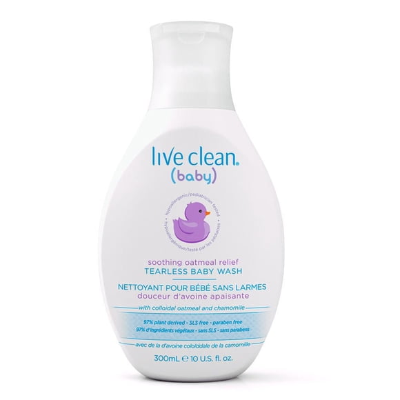 Live Clean Bébé Apaisant à l'Avoine Soulagement Nettoyant pour Bébé Sans Larmes