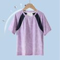 thumbnail image 1 of hengsof T-Shirt de Sport d'Été pour Filles en Soie Glacée Confortable et Respirant à Manches Courtes Col Rond Haut Évacuant l'Humidité T-Shirt de Sport, 1 of 6