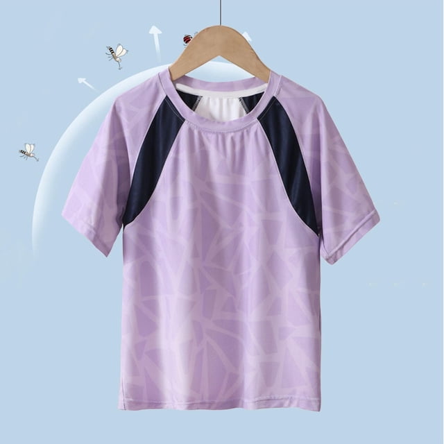 hengsof T-Shirt de Sport d'Été pour Filles en Soie Glacée Confortable et Respirant à Manches Courtes Col Rond Haut Évacuant l'Humidité T-Shirt de Sport