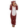 thumbnail image 2 of Mikilon Combinaison Pyjama à Capuche à Manches Longues pour Femmes, Décontractée, Chaude pour l'Hiver, Tenue de Nuit, 2 of 6