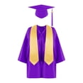 thumbnail image 1 of RXIRUCGD Ensemble de Costume de Performance de Graduation pour Enfants à Manches Longues et Filles Blouses Col Rond Ensembles (Violet, Taille : 3 Ans), 1 of 2