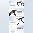 thumbnail image 3 of Lunettes Intelligentes AI, Lunettes de Traduction Vidéo HD LED Flash Musique et Appels pour Voyage, 3 of 7
