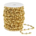 thumbnail image 2 of 20m Artificial Faux Pearl Bead String for Christmas Tree Wedding Curtain DIY DecorationGold, 2 of 6