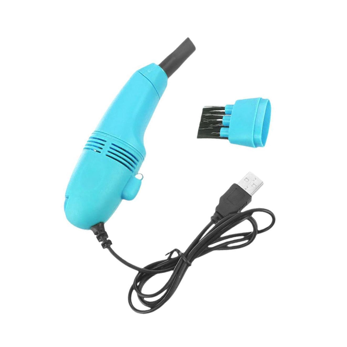 Mini Table Dust Sweeper Dust Collector Brush for vacuum for Car PC Camera Pet Hairs Sky Blue