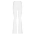 thumbnail image 3 of LOVZFMLL Women's Pants, Solid Color Tight Fitting Hip Shaping Flared Yoga Pants White, M, 3 of 4