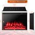 thumbnail image 4 of Costway Foyer Électrique 37 Pouces Insert Chauffant Bûche Effet Flamme avec Télécommande 1500 W, 4 of 10