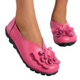 thumbnail image 3 of B91xZ Mocassins Plats Classiques Bout Rond Fermé Ballerines Confortables Chaussures de Danse Décontractées, Rouge Melon D\'eau 8.5, 3 of 5