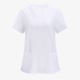 thumbnail image 1 of LYMAYTER V-Neck Medical Scrub Tops for Womens Solid Color Medical Workwear Quick-Dry Scrub Tops for S-2XL, 1 of 7