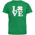 thumbnail image 1 of St. Patricks Day - Love Irish Shamrock Green Adult T-Shirt, 1 of 1