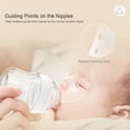 thumbnail image 4 of Gulicola Natural Glass Baby Bottle 4 Pack, Newborn Breastfeeding Bottles Set, Extra Slow Flow Nipples (SS), Anti Colic, 0 Months+, 5 oz, 4 of 7