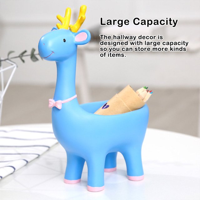 pitrice Hallway Decor Cute Replacement Vivid Bedroom Living Lovely Decorative Storage Room Snack Remote Control Stationery Key Storage Holder Container Blue Type 2