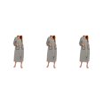 thumbnail image 4 of yingyy 1/2/3 Polyester Robe de Nuit pour Femmes Décontractée de Remplacement Col Rond Manches Longues Double Poche Respirante Peignoir de Maison Vêtement de Nuit Gris G 3 Pcs, 4 of 6