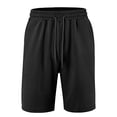 thumbnail image 1 of asjyhkr Mens Workout Shorts Ribbed Drawstring Elastic Waisted Shorts with Pockets Stretch Gym Beach Shorts, 1 of 2