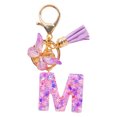 thumbnail image 2 of TopLLC Tools&Home Improvement Initial Letter Keychains For Women Tassel Purple Cute Car Keychain For Wallet Backpack Bag A chopper, 2 of 4