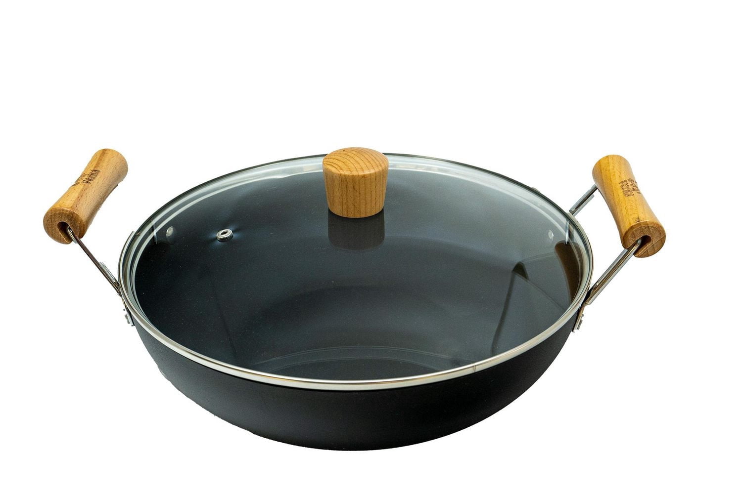 Verka Anodised Iron Wok, Karahi (Kadai), 30cm, With Lid