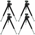 thumbnail image 1 of Shisuyan 4PCS Mini Mobile Phone Tripod Telescopic Two-segment Tripod Small Desktop Photographying Tripod Digital SLR Camera Holder for Friends (Black), 1 of 9