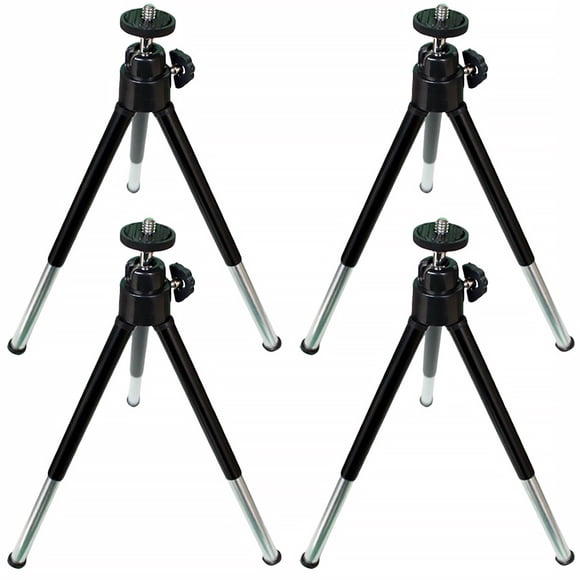 Shisuyan 4PCS Mini Mobile Phone Tripod Telescopic Two-segment Tripod Small Desktop Photographying Tripod Digital SLR Camera Holder for Friends (Black)