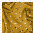 thumbnail image 4 of Soimoi Gold Poly Georgette Fabric Flying Stork Bird Print Fabric by Yard 52 Inch Wide, 4 of 5