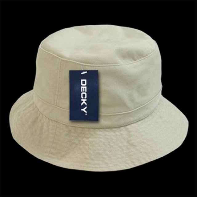 Decky 961-PL-STN-07 Polo Bucket Hat, Stone - Large & Extra Large