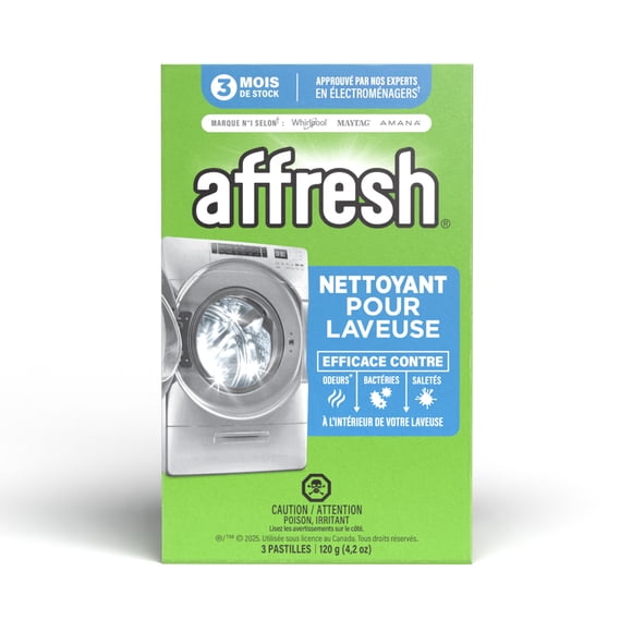 Nettoyant pour laveuse Affresh® 3 Pastilles/120 Grams