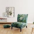 thumbnail image 2 of Designart "Ferns love expression IV" Green Ferns - Flower Upholstered Accent Chair - Modern Arm Chair For Bedroom, 2 of 7