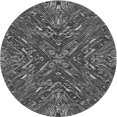 thumbnail image 1 of Ahgly Company Tapis d'Intérieur Ronds de Style Transitionnel Lavables à la Machine, Gris Foncé Noir, 8 Pieds Rond, 1 of 7