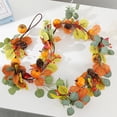 thumbnail image 1 of Dvkptbk Plastic Simulation Pumpkin Rattan Faux Pumpkin Rattan Halloween Pains Decoration Pinecone Maple Leaf Pumpkin Rattan Christmas Holiday Hanging Decoration, 1 of 6
