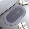 thumbnail image 2 of Yeacher Bath Mat 16 x 24 Inch Soft Floor Rug Oval Diatom Mud Non Slip, 2 of 8