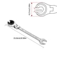 thumbnail image 2 of Metric Open Head Ratcheting Wrench , Metric Spanner With 72 Teeth, Vanadium Steel Tubing Ratchet, 2 of 2