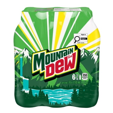 Mtn Dew Soft Drink 6 x 710 mL, Bottles