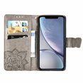 thumbnail image 3 of Wallet Case for iPhone, Embossed Butterfly Flower Premium PU Leather [Kickstand] [Card Slots] [Wrist Strap]Cover for iPhone, 3 of 7