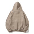thumbnail image 4 of Women Solid Basic Fleece Letter Loose Hoodie Sweatshirt Long Sleeve Pocket Drop Shoulder Pullovers Top, 4 of 5