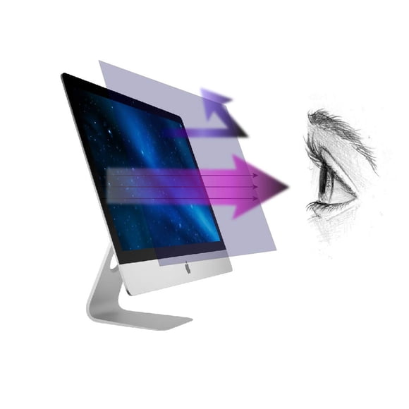 Anti Blue Light Screen Protector Compatible with 21.5 inch Apple iMac (NOT compatible with 27" iMac) come with 2 Pack, Filter out Blue Light and relieve computer eye strain to help you sleep better