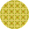 thumbnail image 1 of Ahgly Tapis Rond Lavable en Machine Intérieur Transitionnel Jaune Banane, 3 Pieds Rond, 1 of 7