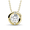 Yellow Gold, variant on Cate & Chloe Zara 18k Yellow Gold Plated Necklace with Round Cut Swarovski Crystal Gift for Women