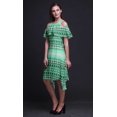 thumbnail image 3 of Bimba Robe Tunique à Épaules Dénudées Imprimée Teinture sur Nœuds Verte pour Femmes - TTG, 3 of 6