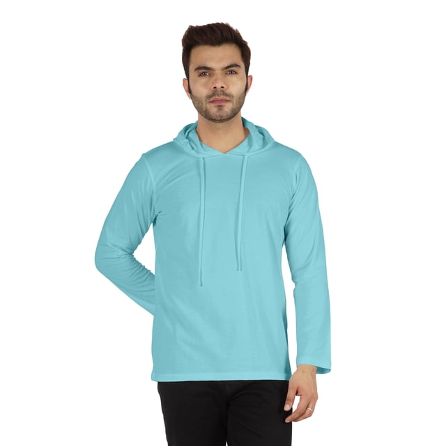 Inkmeso Solid Winter Hooded Sweatshirt For Mens Long Sleeve Drawstring Pullover Hoodie