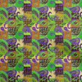 thumbnail image 1 of oneOone Viscose Chiffon Dark Mustard Fabric Paisley Patchwork Craft Projects Decor Fabric Printed By The Yard 42 Inch Wide, 1 of 5