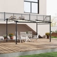 thumbnail image 2 of Outsunny Pergola en Métal 10 Pieds x 13 Pieds avec Toit à Auvent Rétractable, Beige, 2 of 10