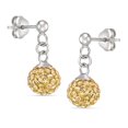 thumbnail image 1 of Quintessential Sterling Silver with Yellow Crystal Drop Earrings, 1 of 4