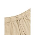 thumbnail image 4 of Innerwin Bottoms Solid Color Men Pants Outdoor Elastic Waist Loose Trousers Apricot XXL, 4 of 7