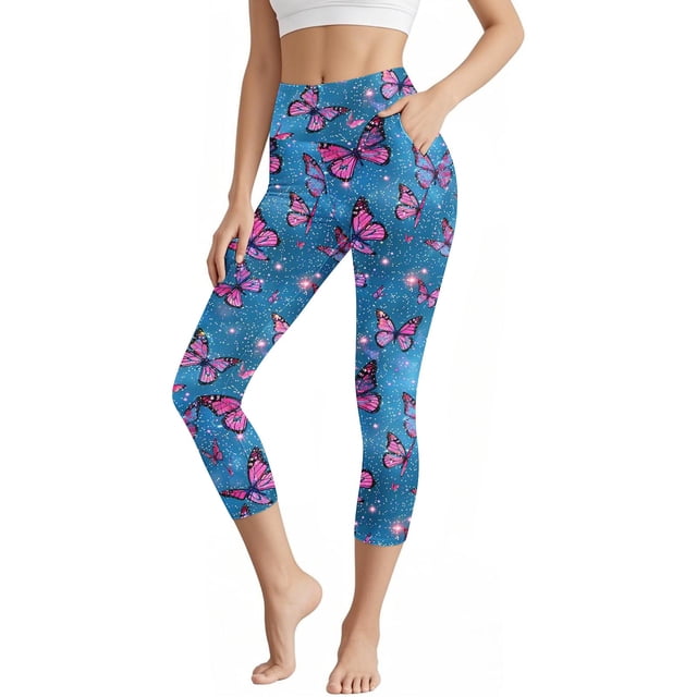 UPPADA Women's Workout Leggings High Waist 4 Way Stretch Running Yoga Pants Compression Seamless High Rise Workout Tight Leggings Winter Saving Multicolor,L