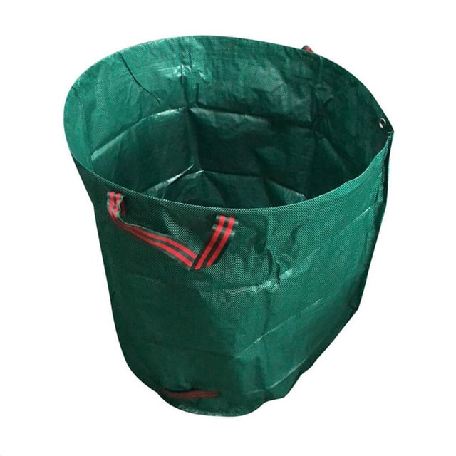 Becaristey 120L Large Capacity Garden Bag Reusable Leaf Sack Trash Can Foldable Garden Garbage Waste Collection Container Storage Bag 60L/16 gallon