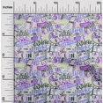 thumbnail image 2 of oneOone Silk Tabby Purple Fabric Writing Text Sewing Craft Projects Fabric Prints By Yard 42 Inch Wide, 2 of 4