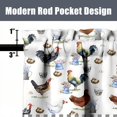 thumbnail image 4 of 1 Piece Chicken Kitchen Curtains and Valances Set for Windows Rooster Kitchen Window Curtains Over Sink Decor 18x54 in, 4 of 5